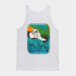 Blue and Gold Macaw Tank Top